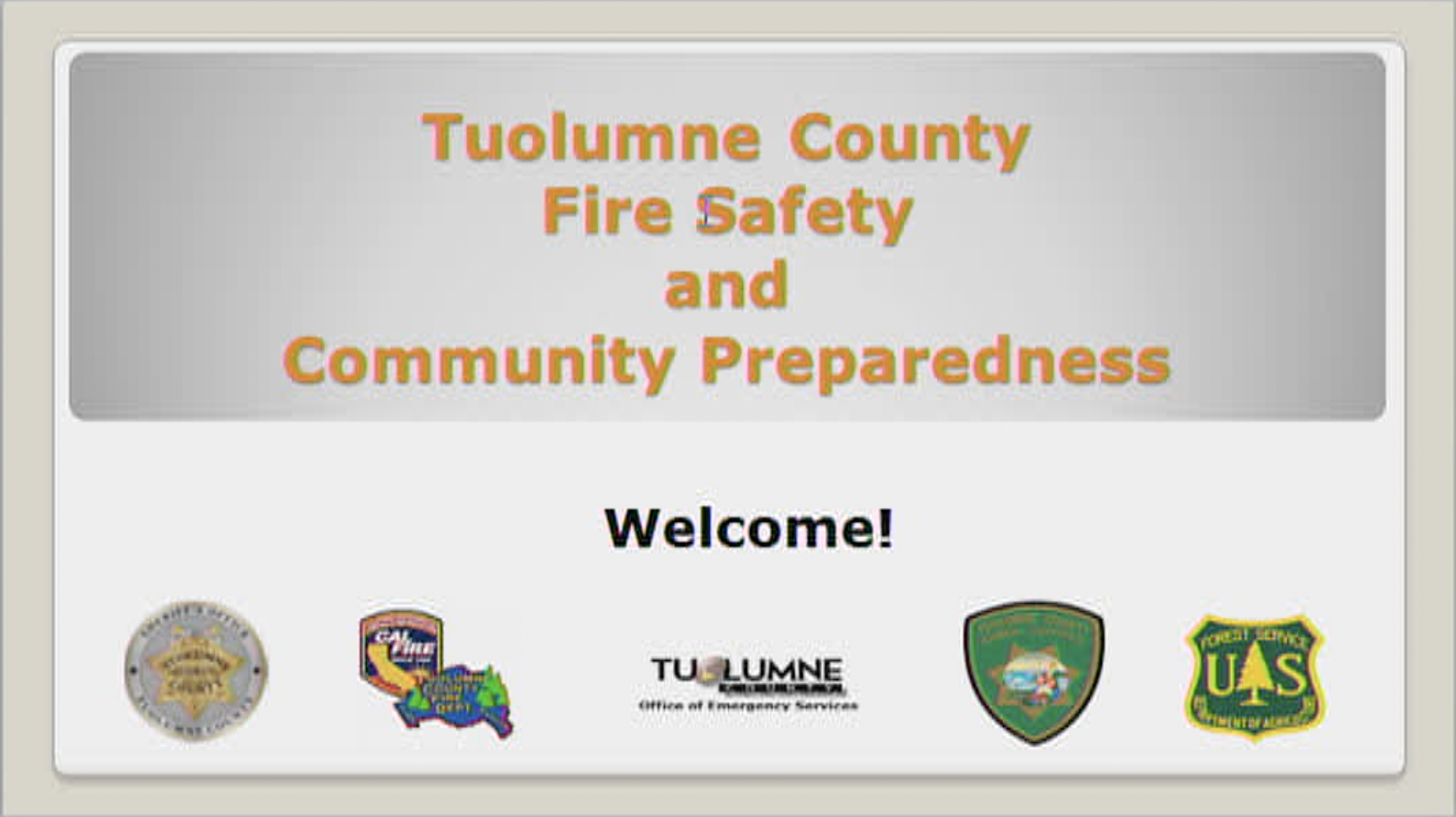 Tuolumne County Fire Safety Meeting