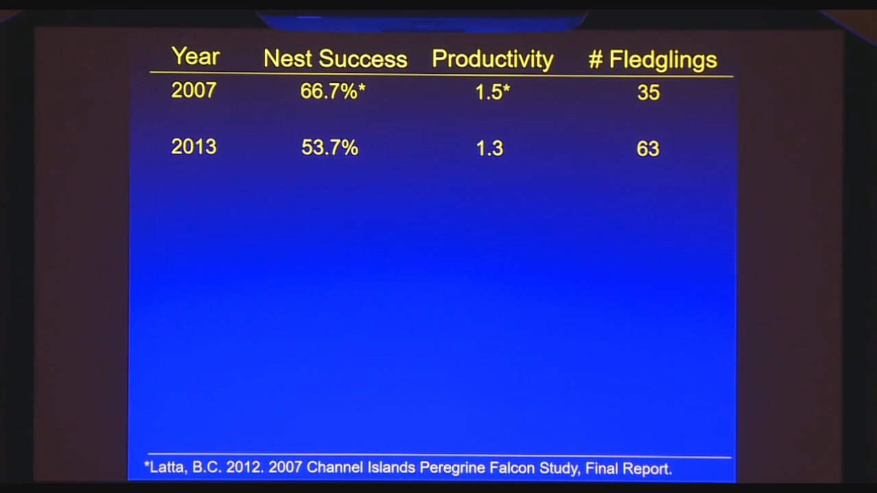 Thumbnail image for NPS-Channel Islands lecture: Peregrine Falcons Recovery