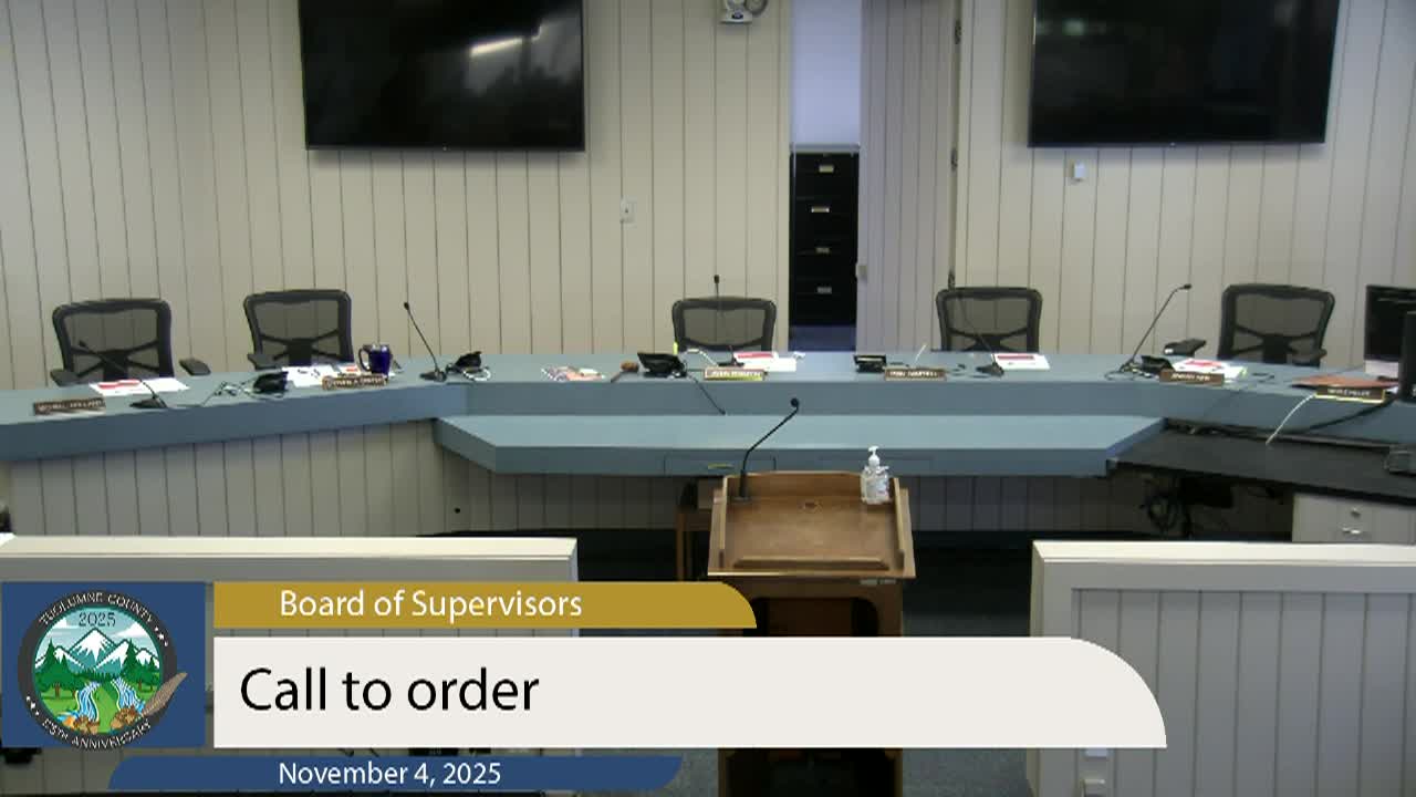 Tuolumne County Board of Supervisors - November 4, 2025
