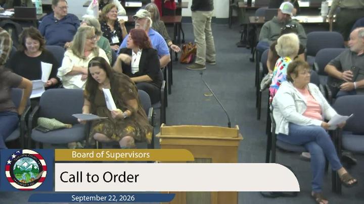 Thumbnail image for Board of Supervisors Meeting - September 22, 2026