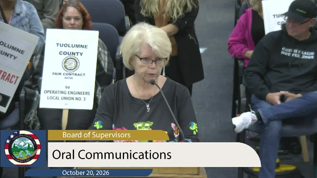 Thumbnail image for Tuolumne County Board of Supervisors - October 20, 2026