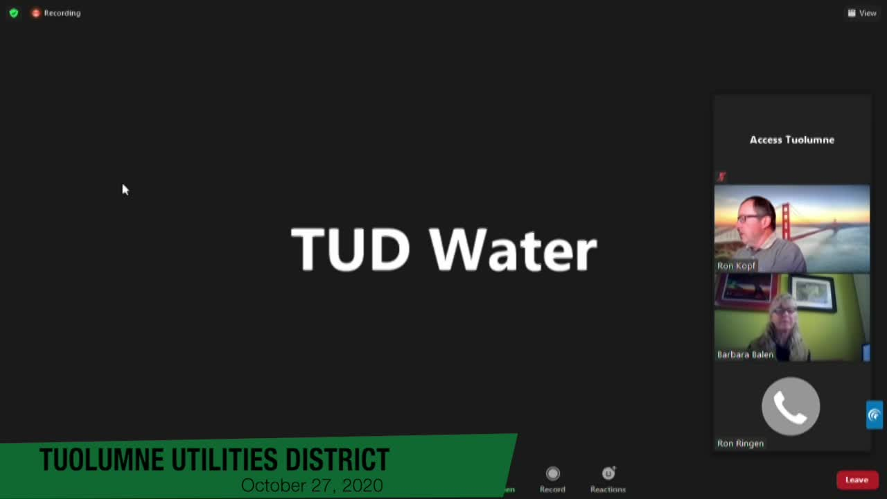 Tuolumne Utilities District - November 27, 2020