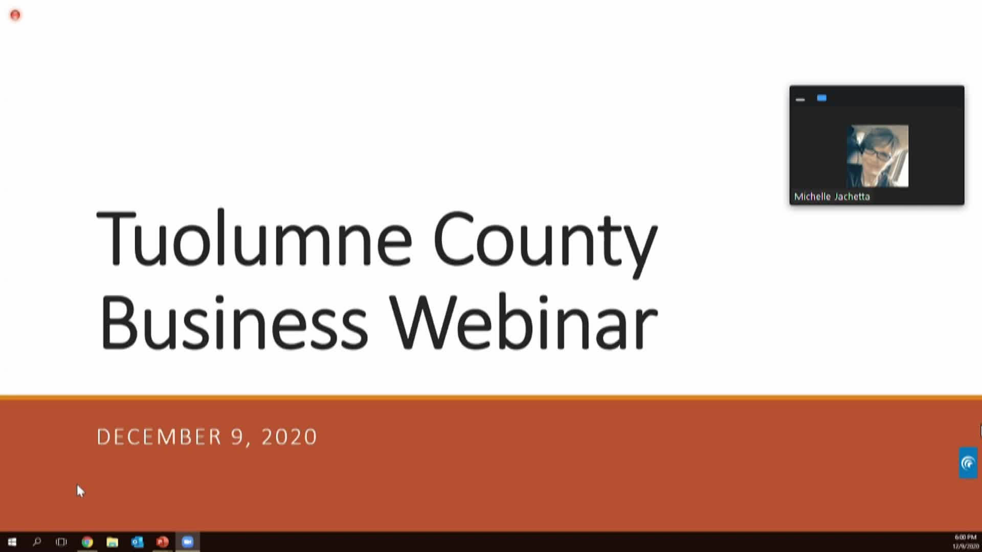 COVID-19 Business Update Webinar - December 9, 2020