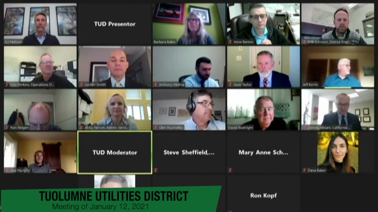 Tuolumne Utilities District - January 12, 2021