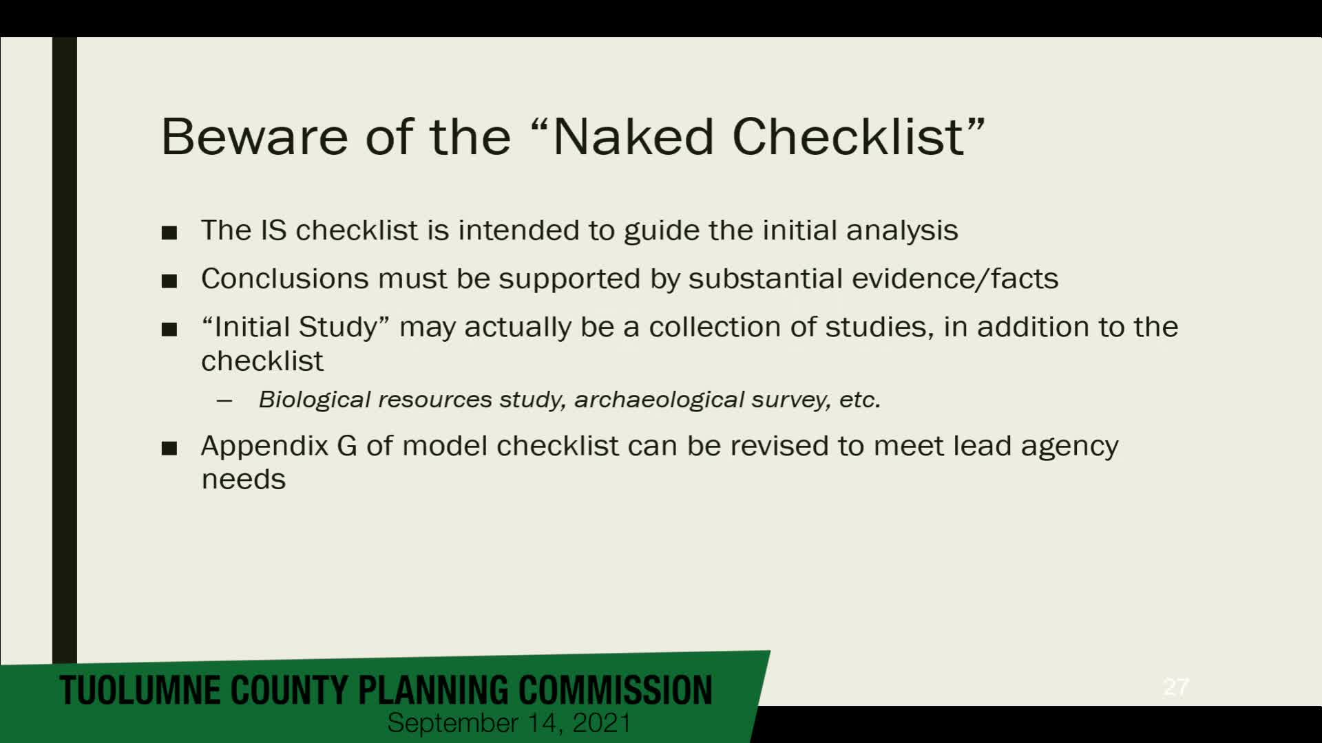 Tuolumne County Planning Commission - September 14, 2021